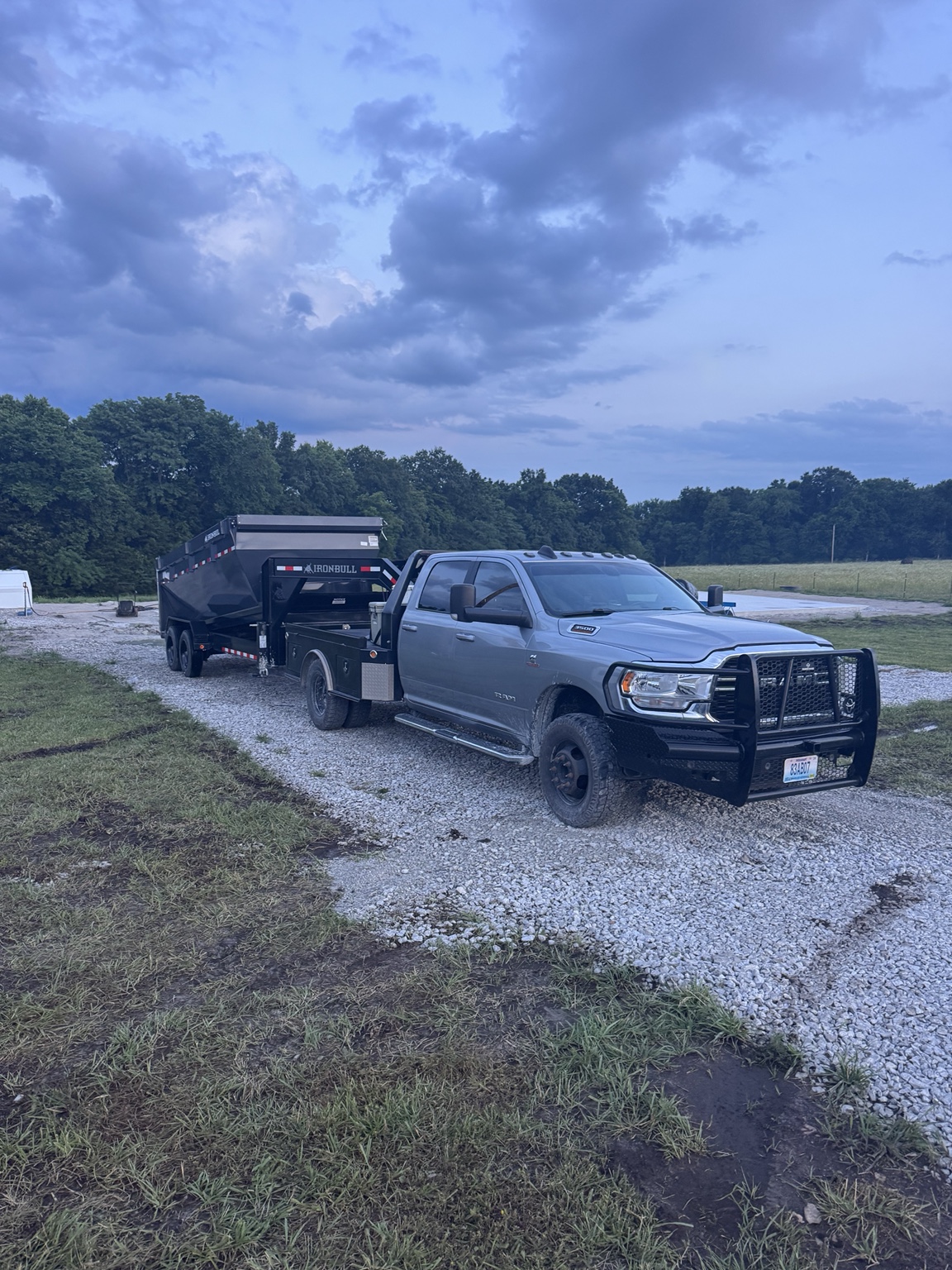 KD Site Solutions truck and trailer for junk removal
